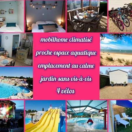Mobilhome 2ch Climatise-terrasse Fermee-4 Velos-camping 4 Etoiles Les Charmettes Holiday home
