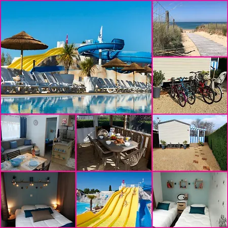 Mobilhome 2ch Climatise-terrasse Fermee-4 Velos-camping 4 Etoiles Les Charmettes Les Mathes